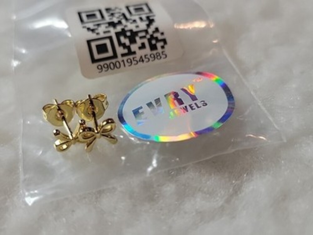 EVRY Jewels  Jewelry Earrings Gold-tone  Studs Mini Tiny Bow